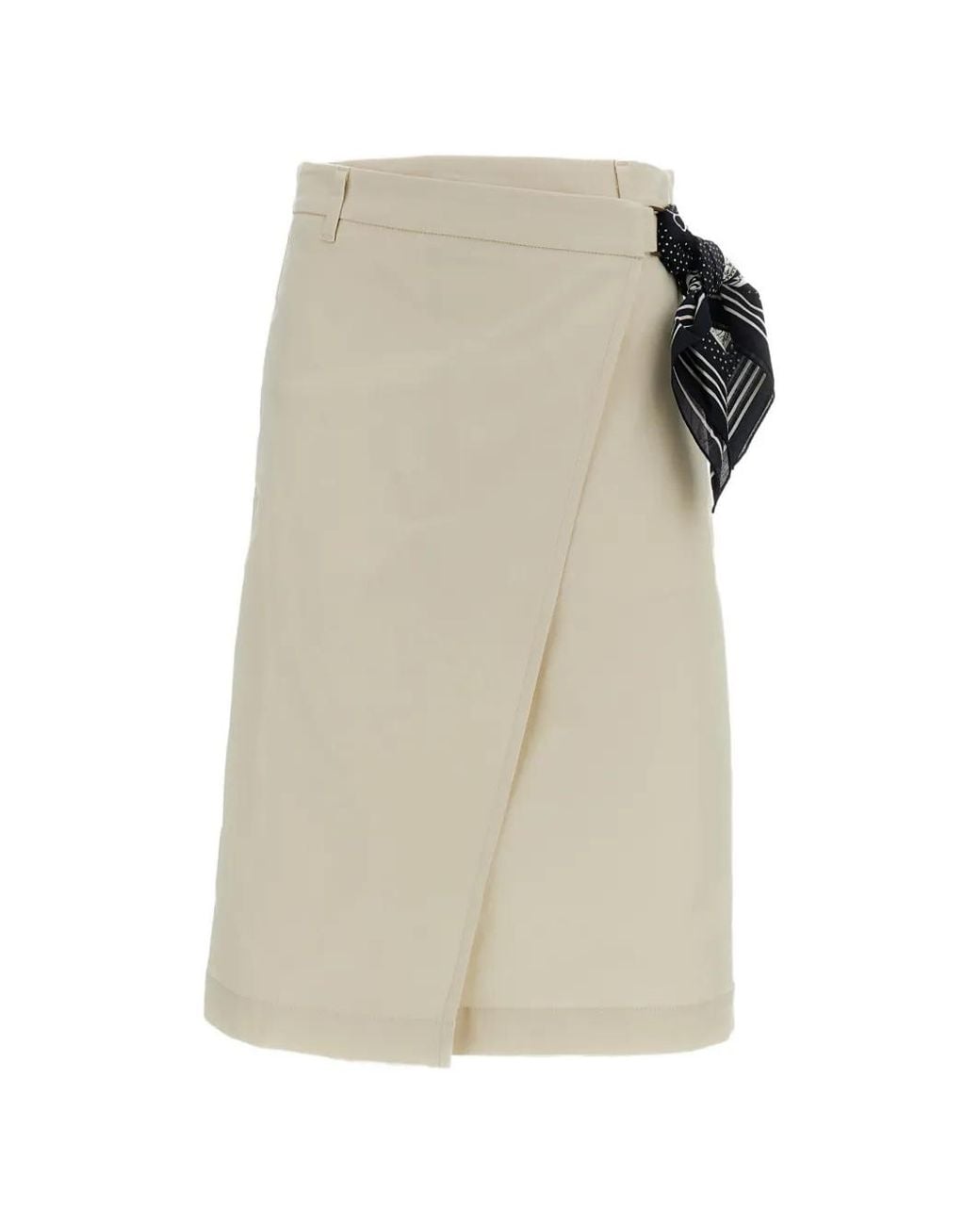 Falda Midi Con Detalle De Lazo True Royal de color White
