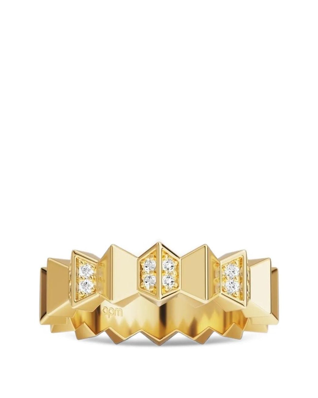 Apm Monaco Metallic Up And Down Ring