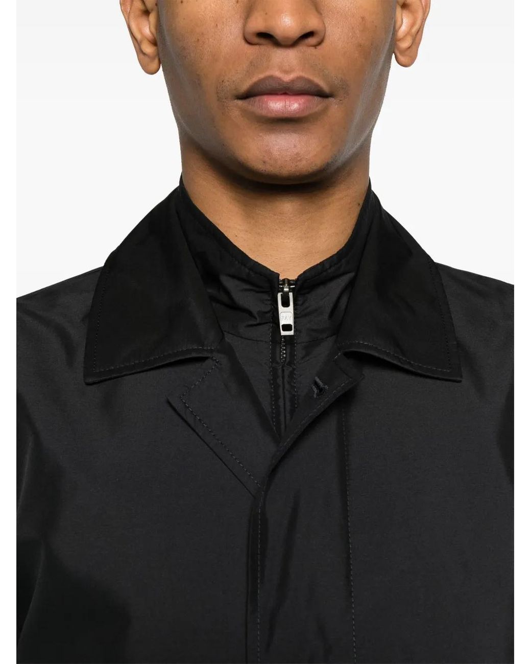 Fay Black Morning Raincoat for men
