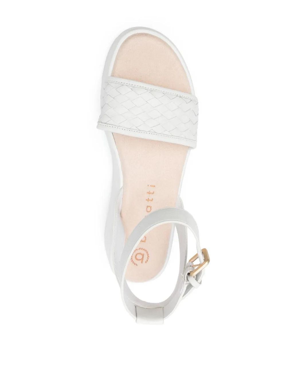 Bugatti White 45Mm Kya Interwoven Leather Sandals