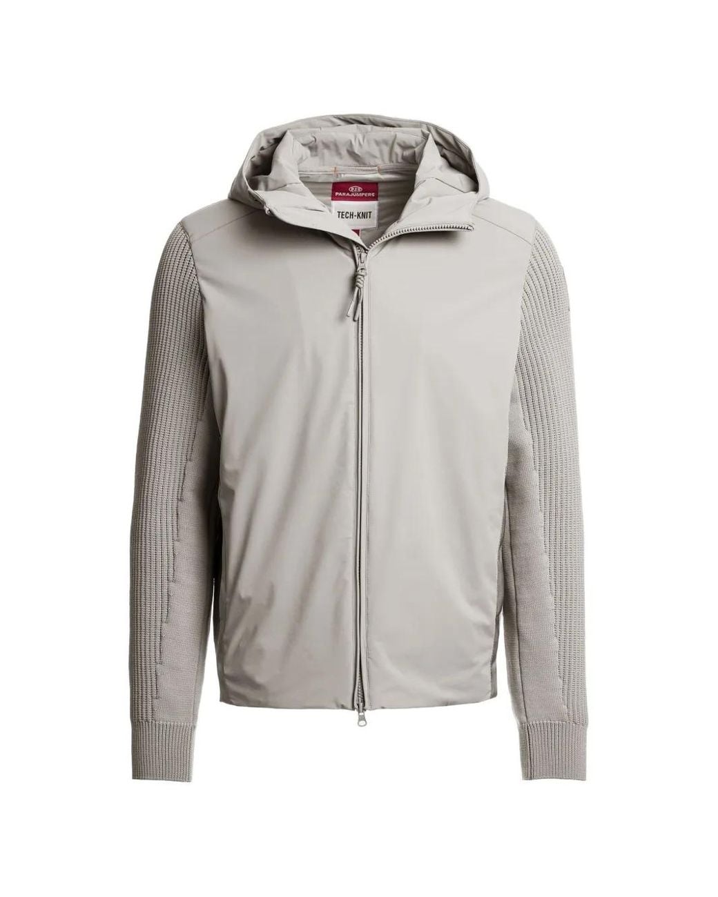 Parajumpers Gray Rocher River Hybrid Hooded Jacket for men