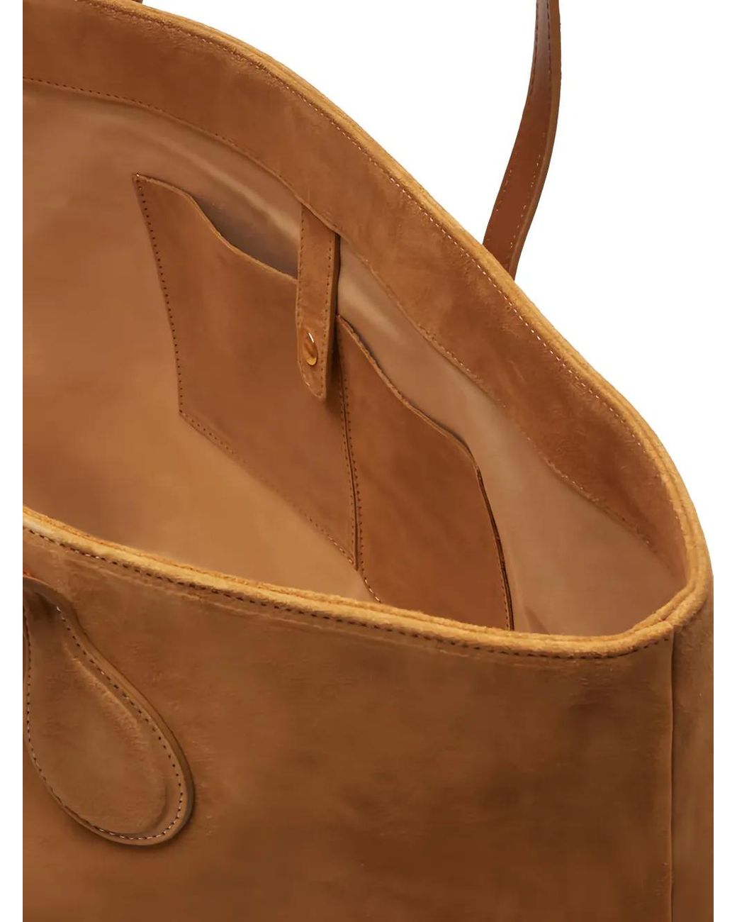 Liffner Brown Sac Cabas Rhum Sprout En Cuir De Veau Suédé