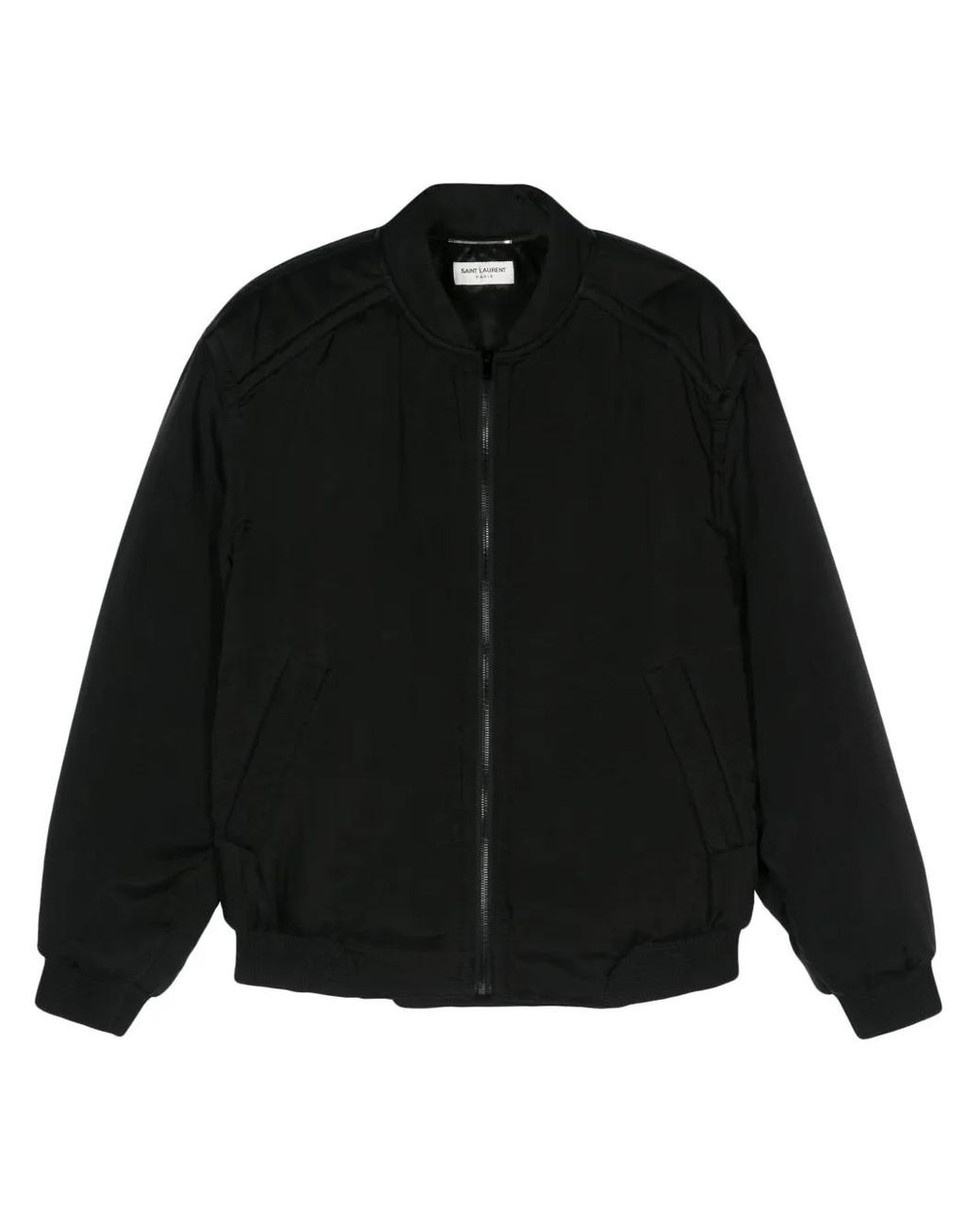 Saint Laurent Black Teddy Padded Bomber Jacket for men