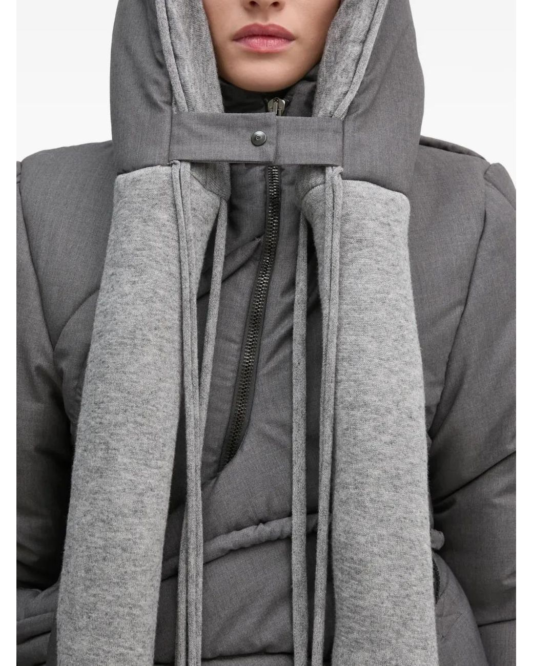OTTOLINGER Gray Hooded Padded Jacket