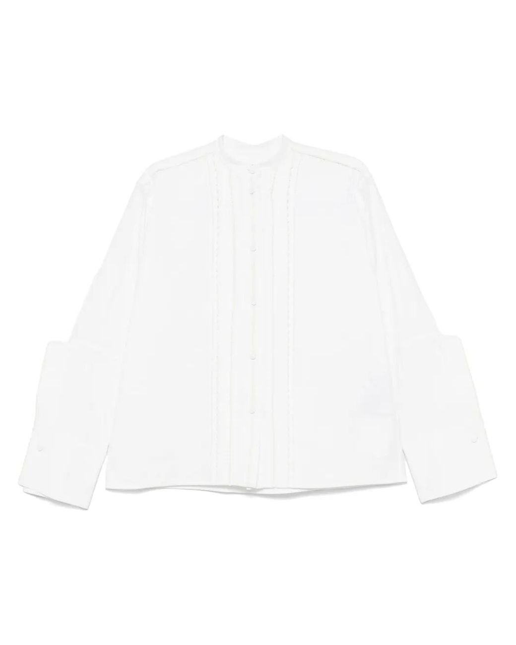 Jil Sander White Pintuck-Detailed Shirt