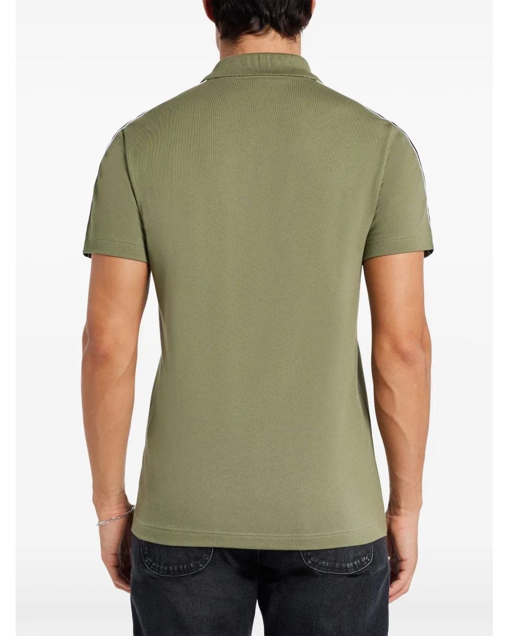 Lacoste Green Logo-Patch Polo Shirt for men
