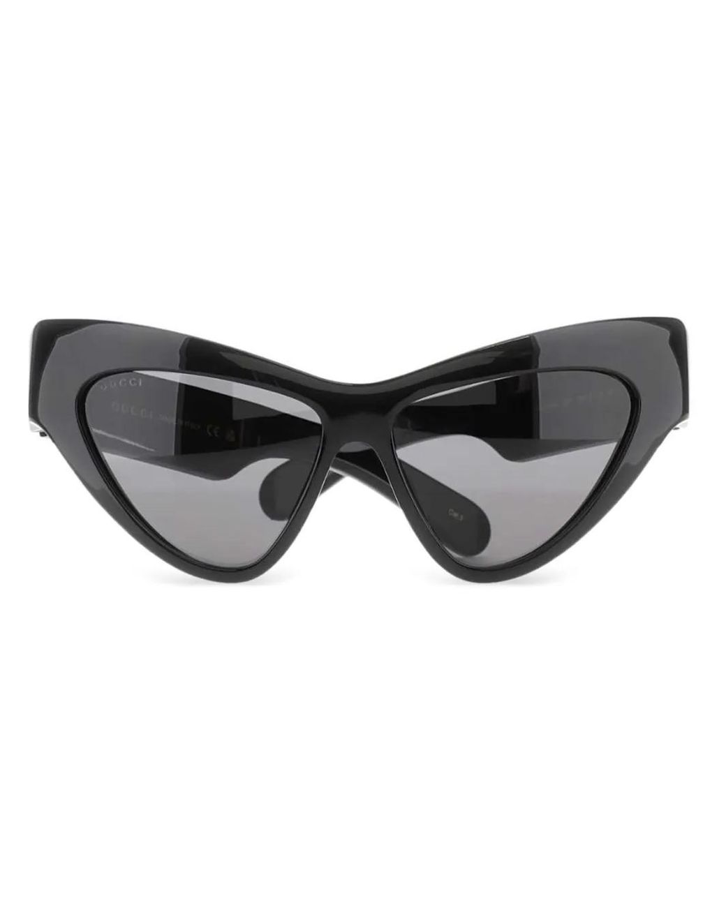 Gucci Black Logo-Lettering Sunglasses