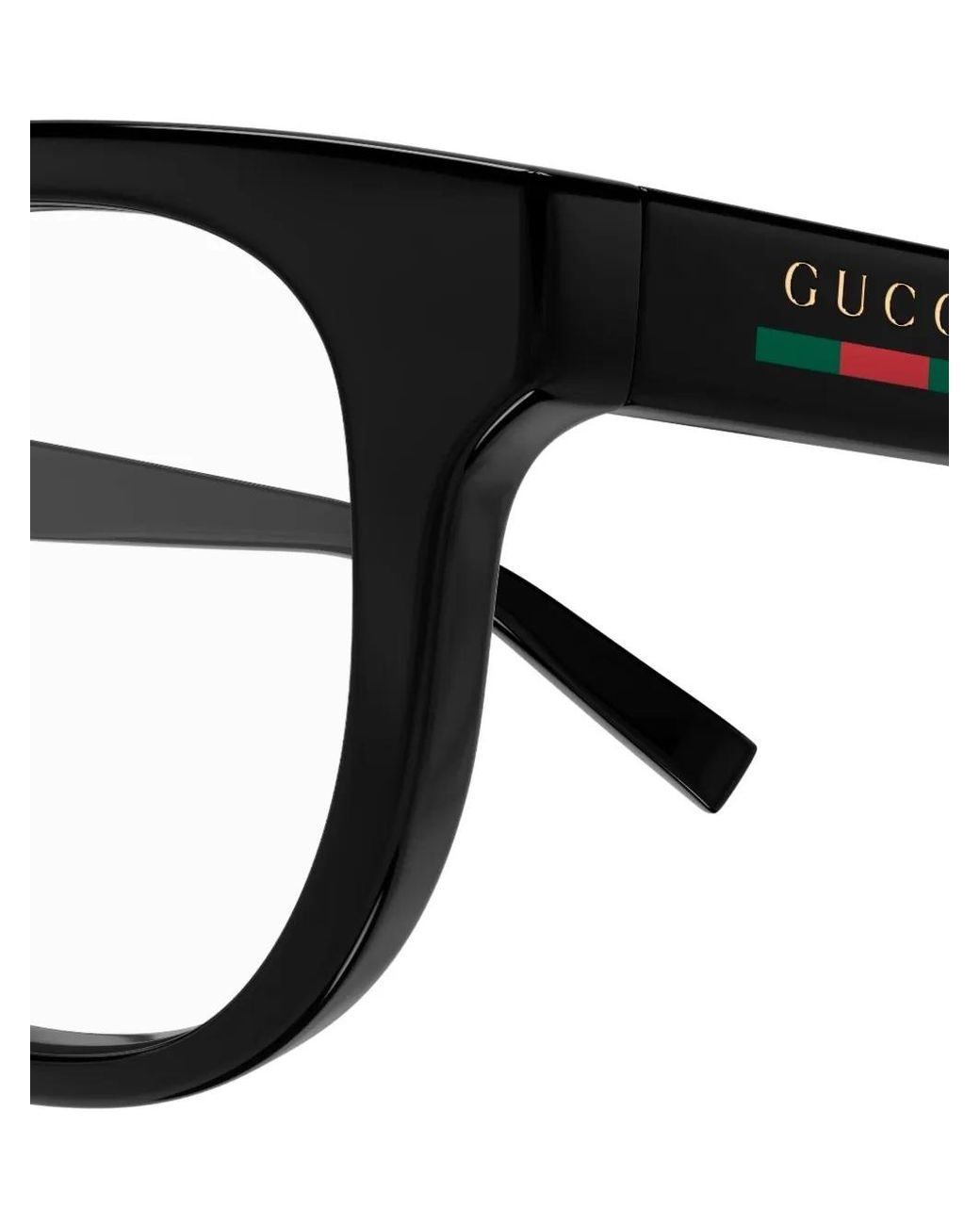 Gucci Black Web-Detail Glasses