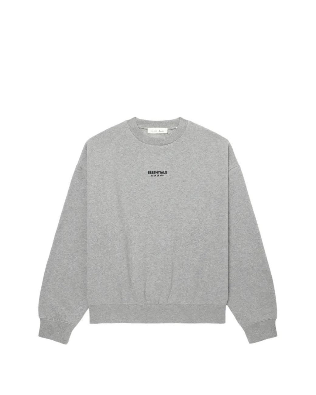 Fear Of God Gray Logo-Print Crew-Neck Sweater for men