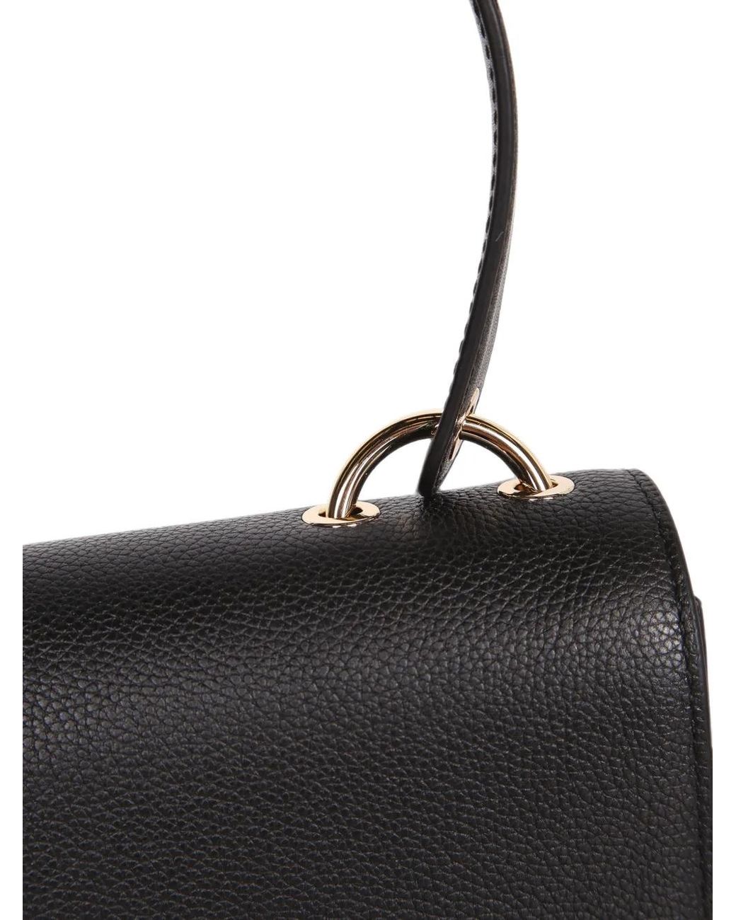 Furla Black Grainy-Leather Tote Bag