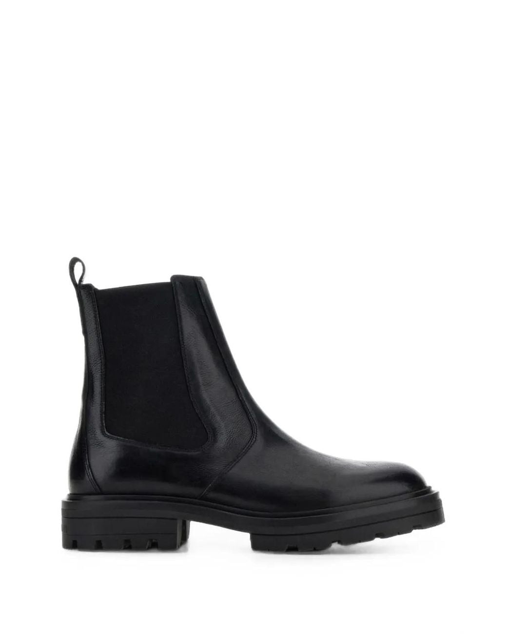 Hogan Black Leather Chelsea Boots