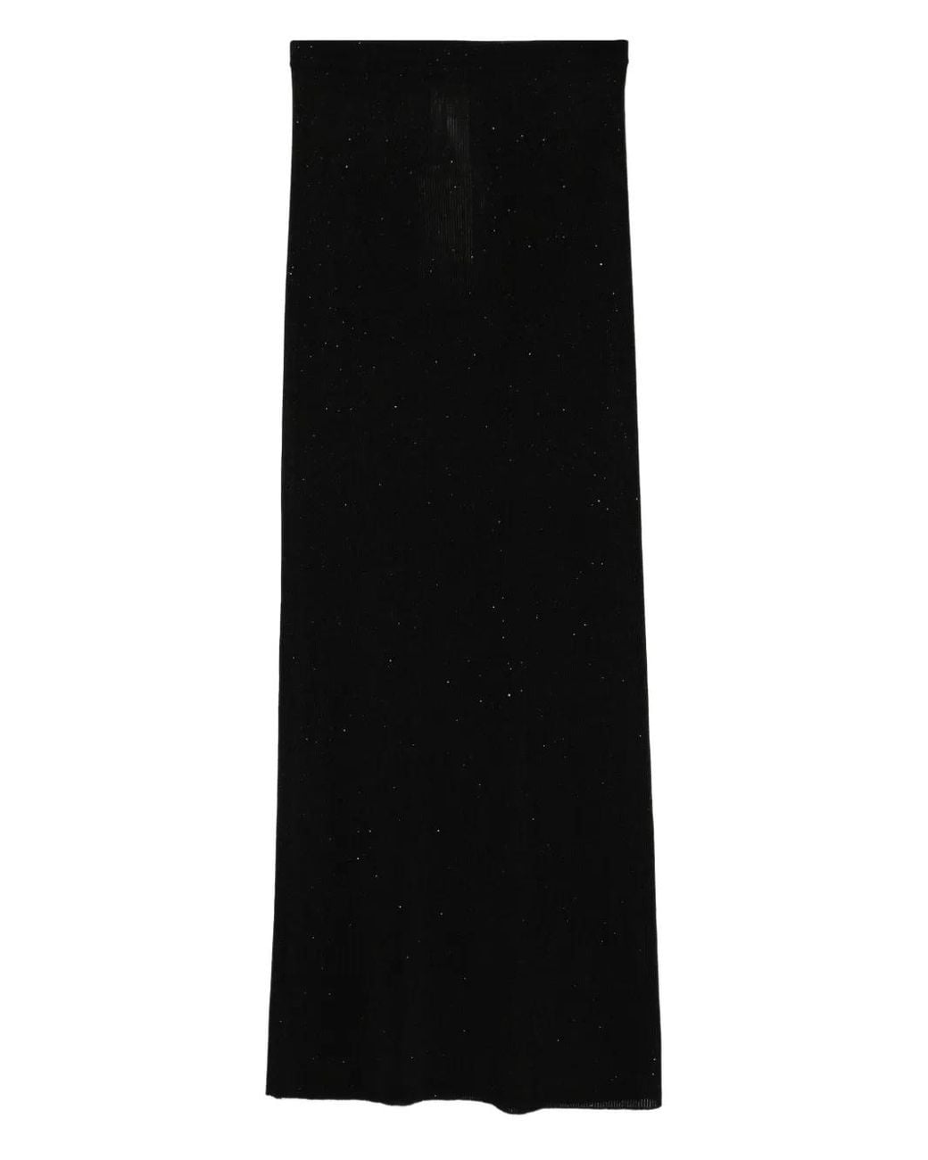 Tom Ford Black Sequin-Embellished Ribbed Skirt