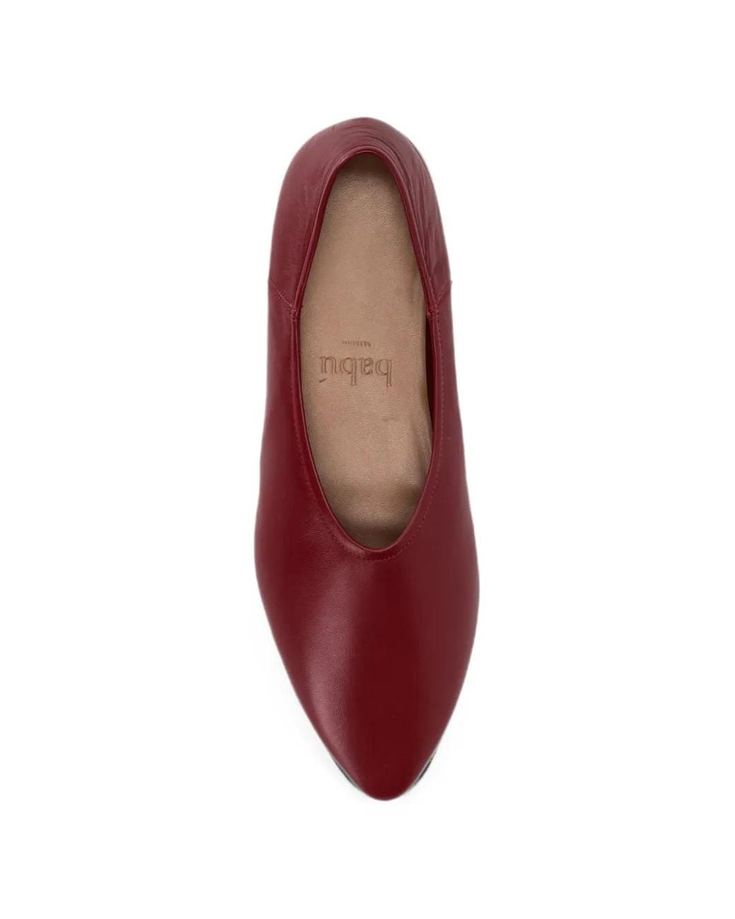 LA ROSE Red Babu Ballet Flats