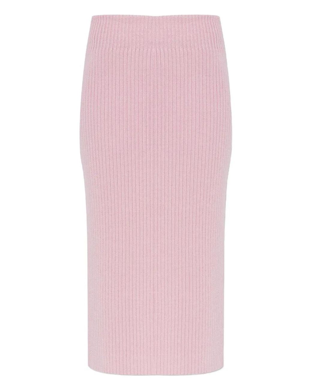 Givenchy Pink Gerippter Midirock