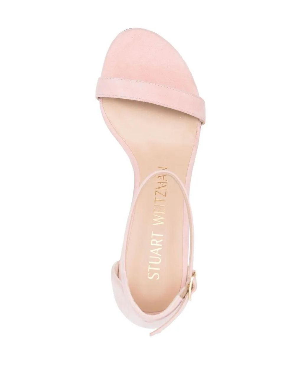 Stuart Weitzman Pink Block-Heel Open-Toe Sandals