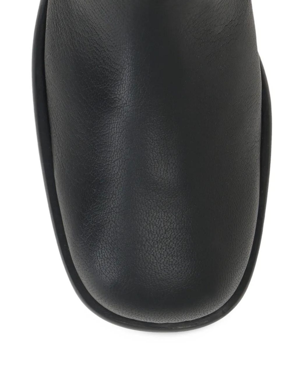 Sergio Rossi Black Grained Leather Boots