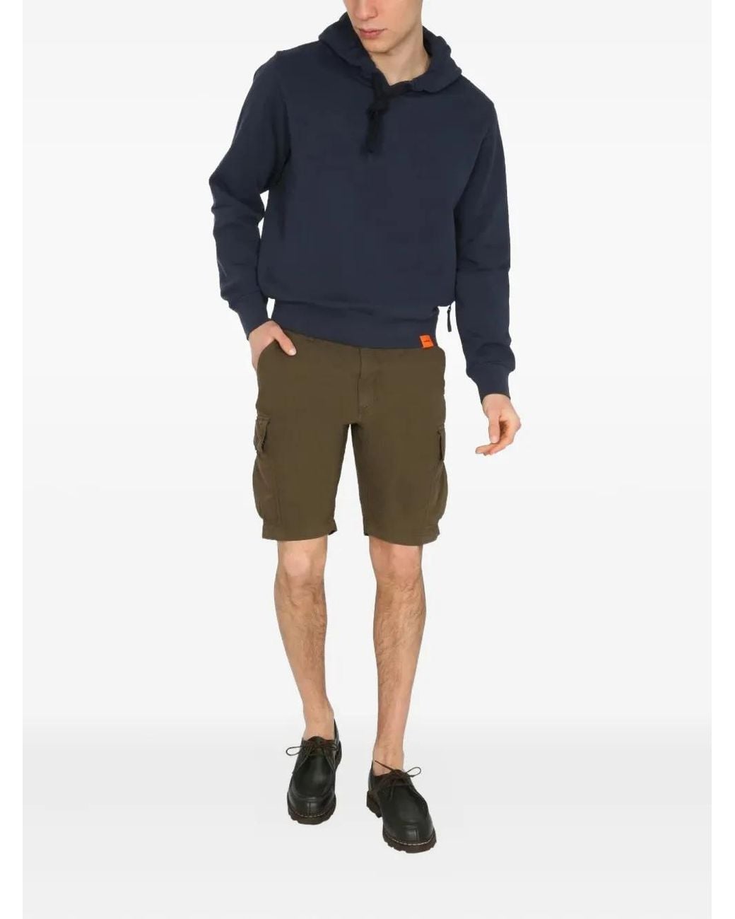 Aspesi Green Side-Pocket Cargo Shorts for men
