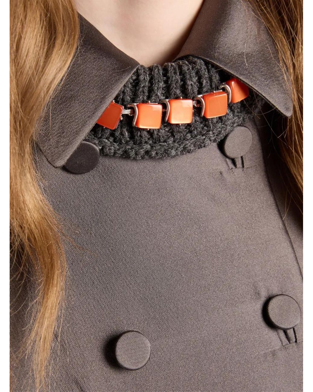 Prada Brown Double-Breasted Coat