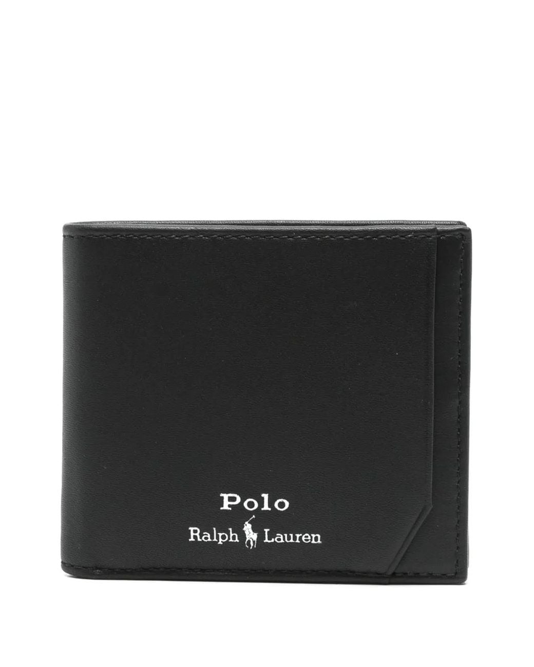 Polo Ralph Lauren Black Bi-Fold Leather Wallet for men