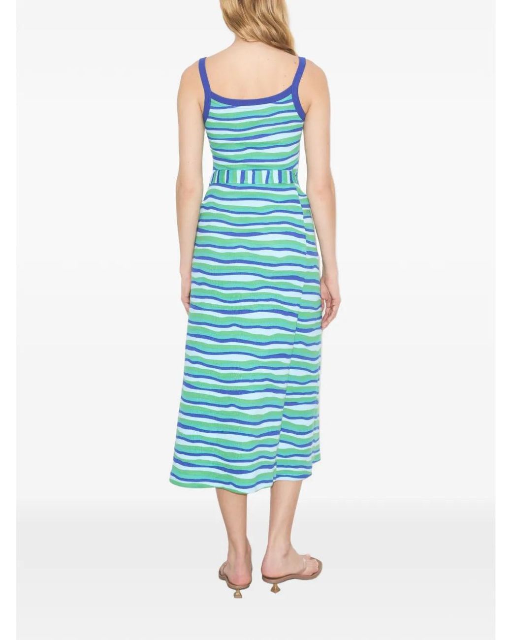 Tory Burch Blue Striped Cotton Tank