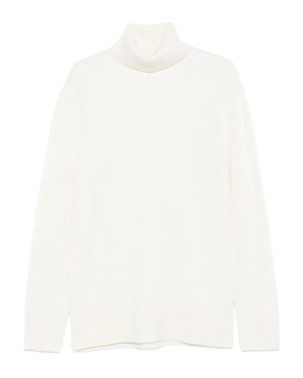 Totême White Cashmere Turtleneck Sweater