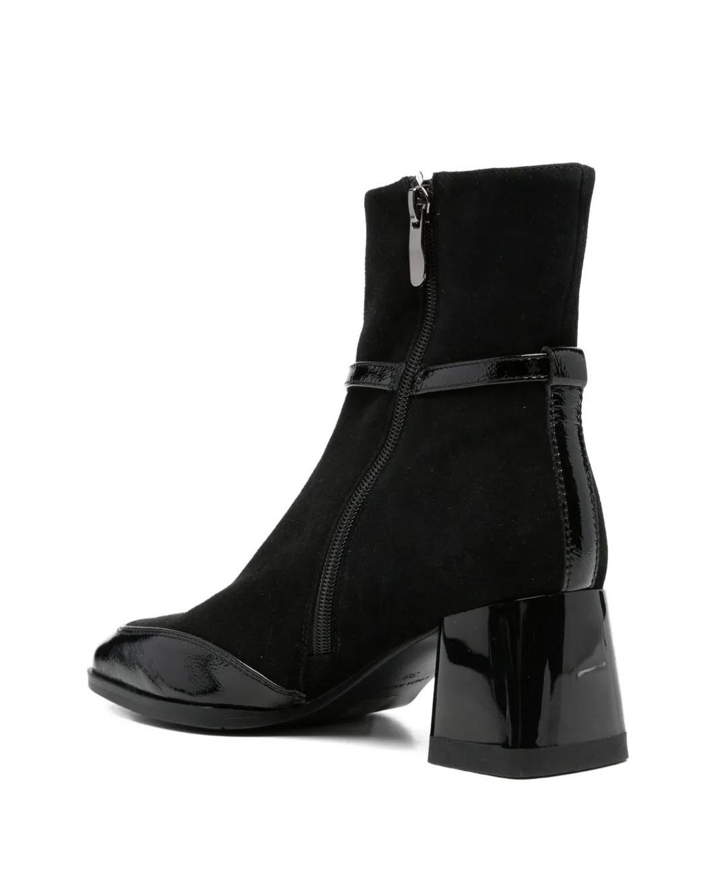 Linda Baumann Black Square-Toe Boots