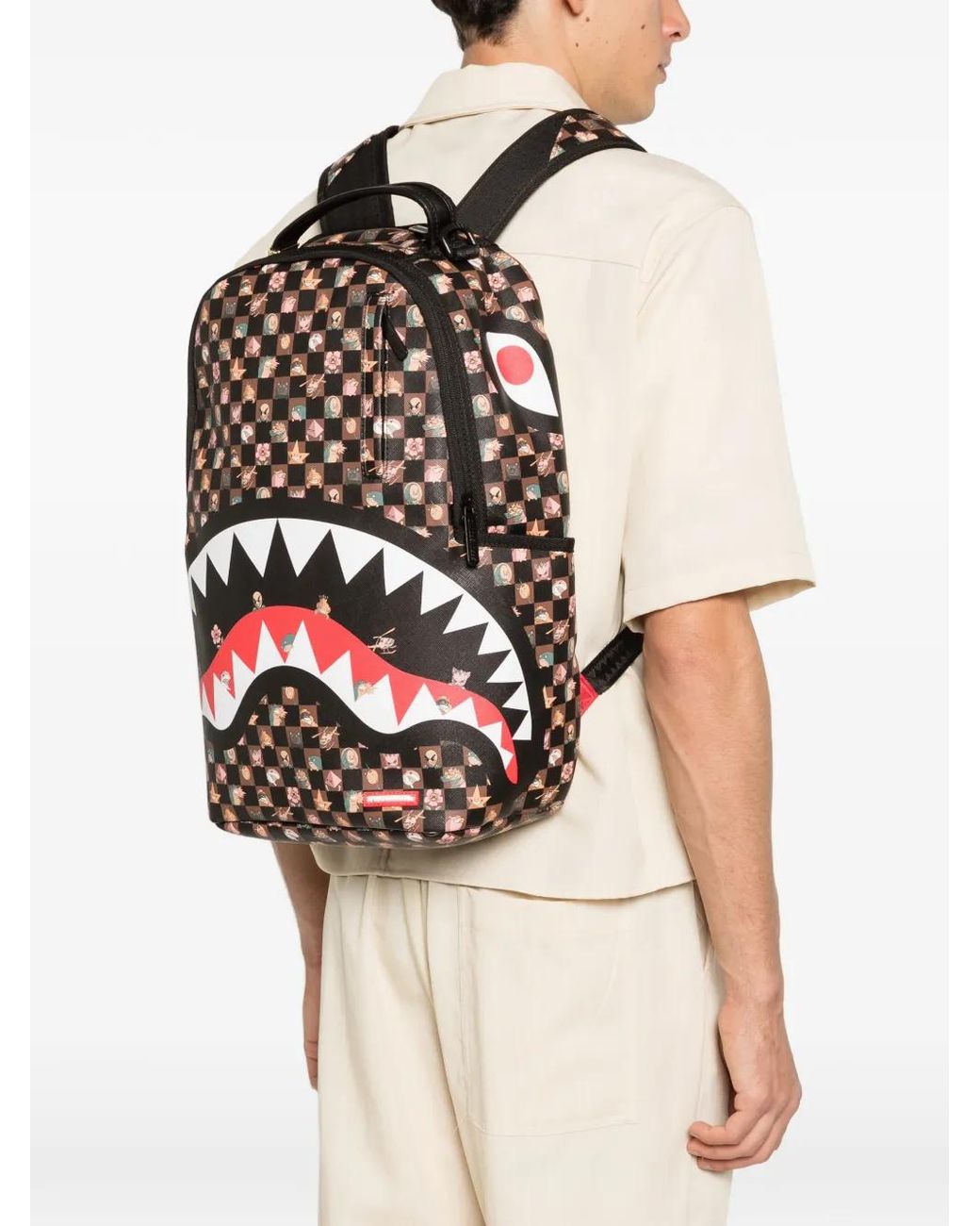 Sprayground Black Stealth Crew Backpack for men