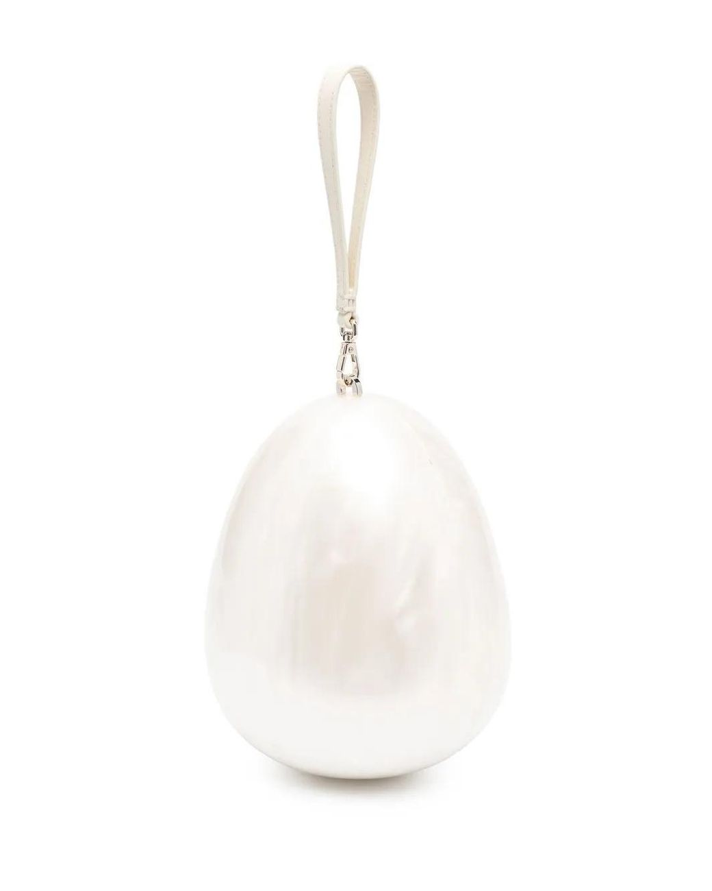 Simone Rocha White Egg Faux Pearl Tote Bag