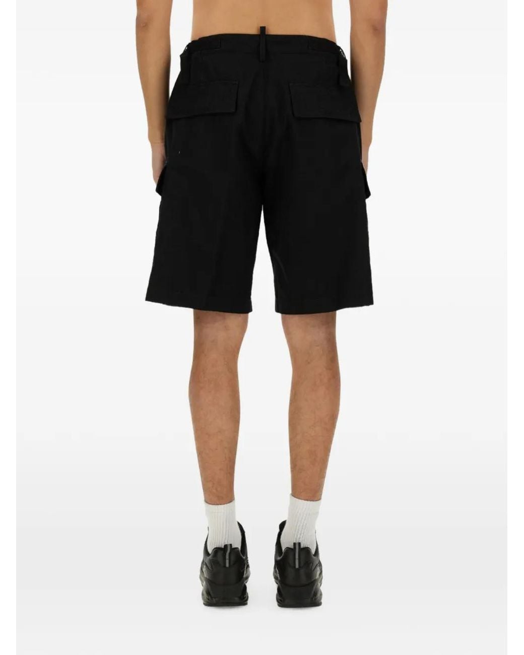 DSquared² Black Bermuda Cargo Shorts for men