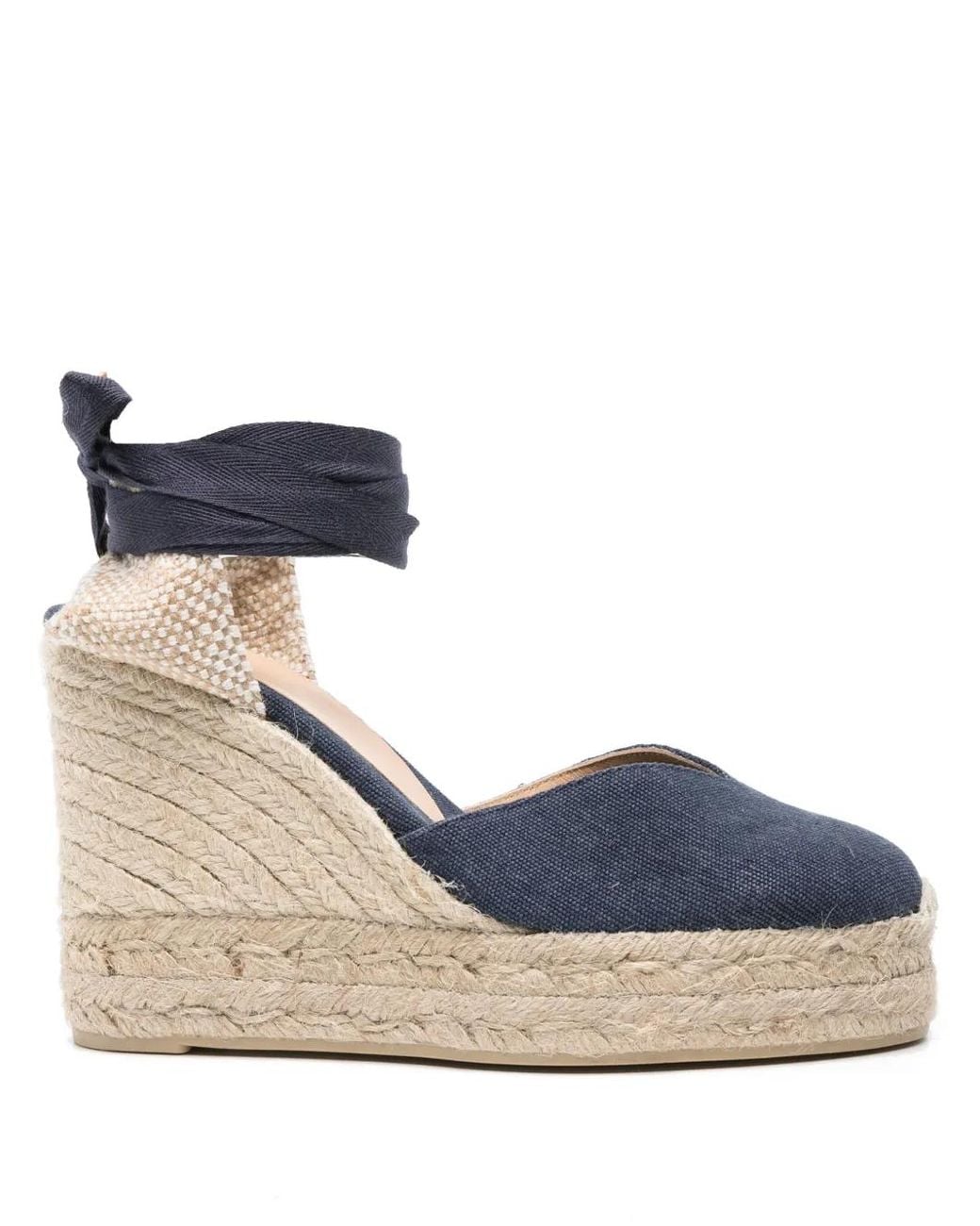 Castaner Blue Chiara 110Mm Wedge Espadrilles