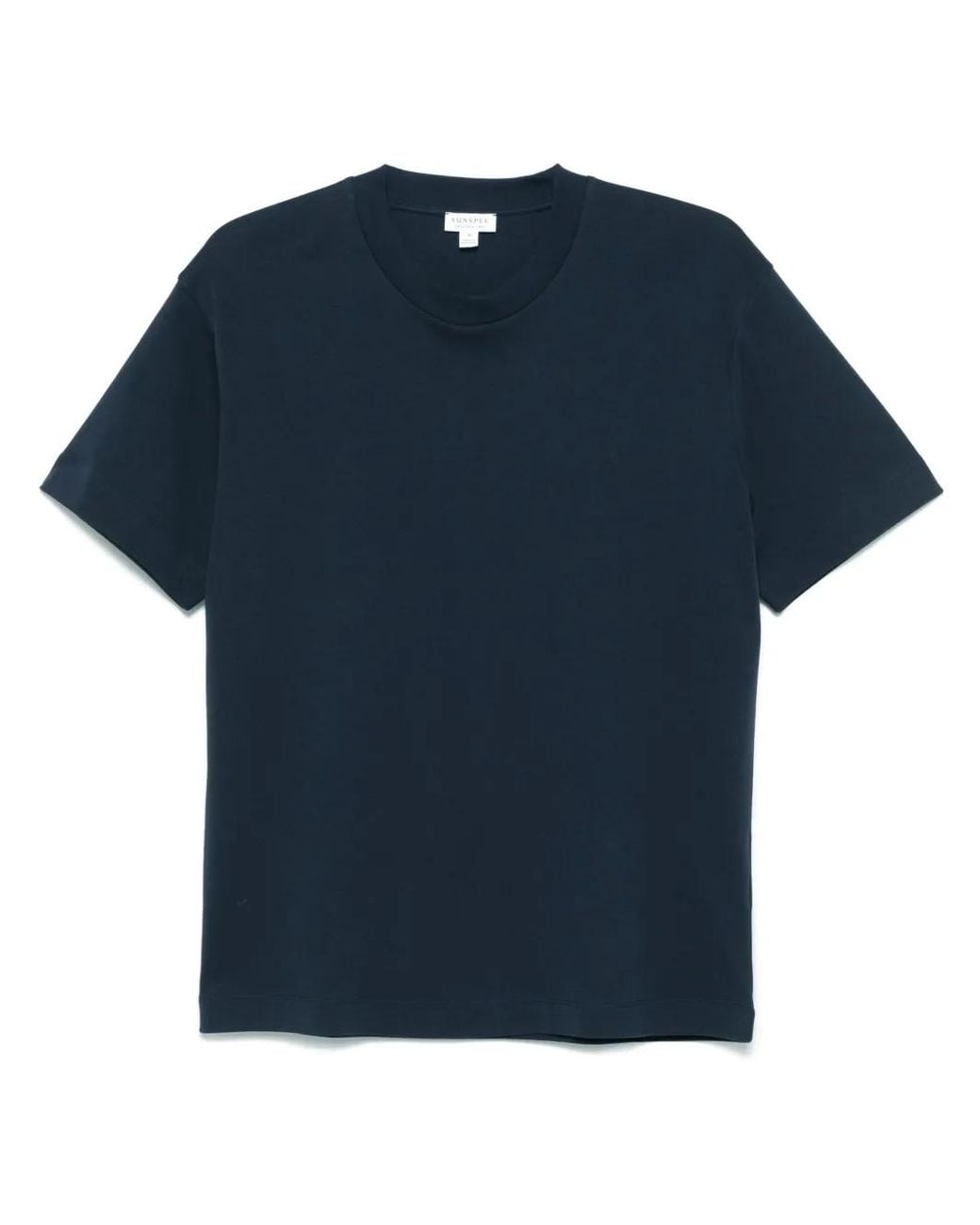 Sunspel Blue Crew-Neck Short-Sleeve T-Shirt for men