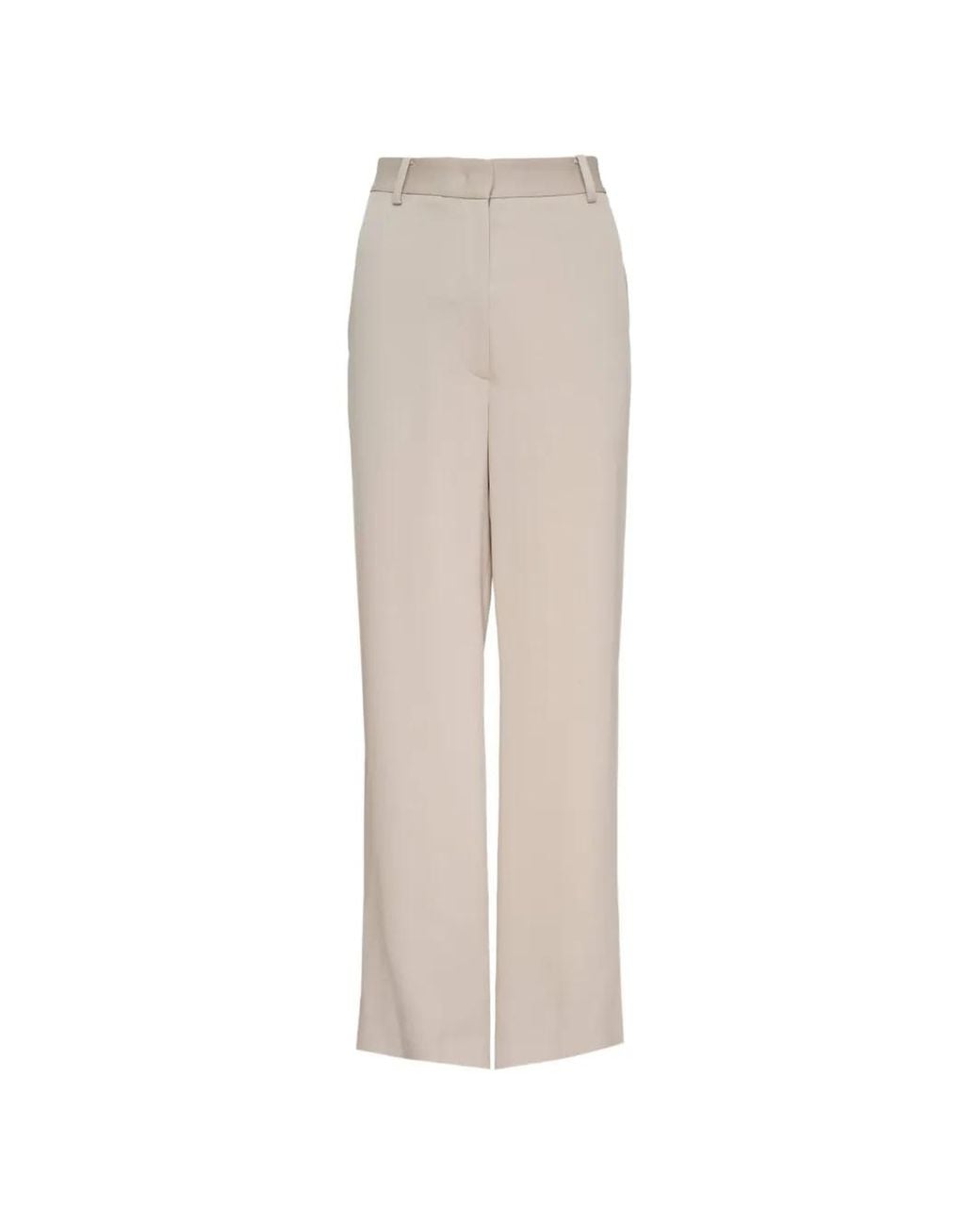 Club21 Collection White Margot Satin-Back Trousers