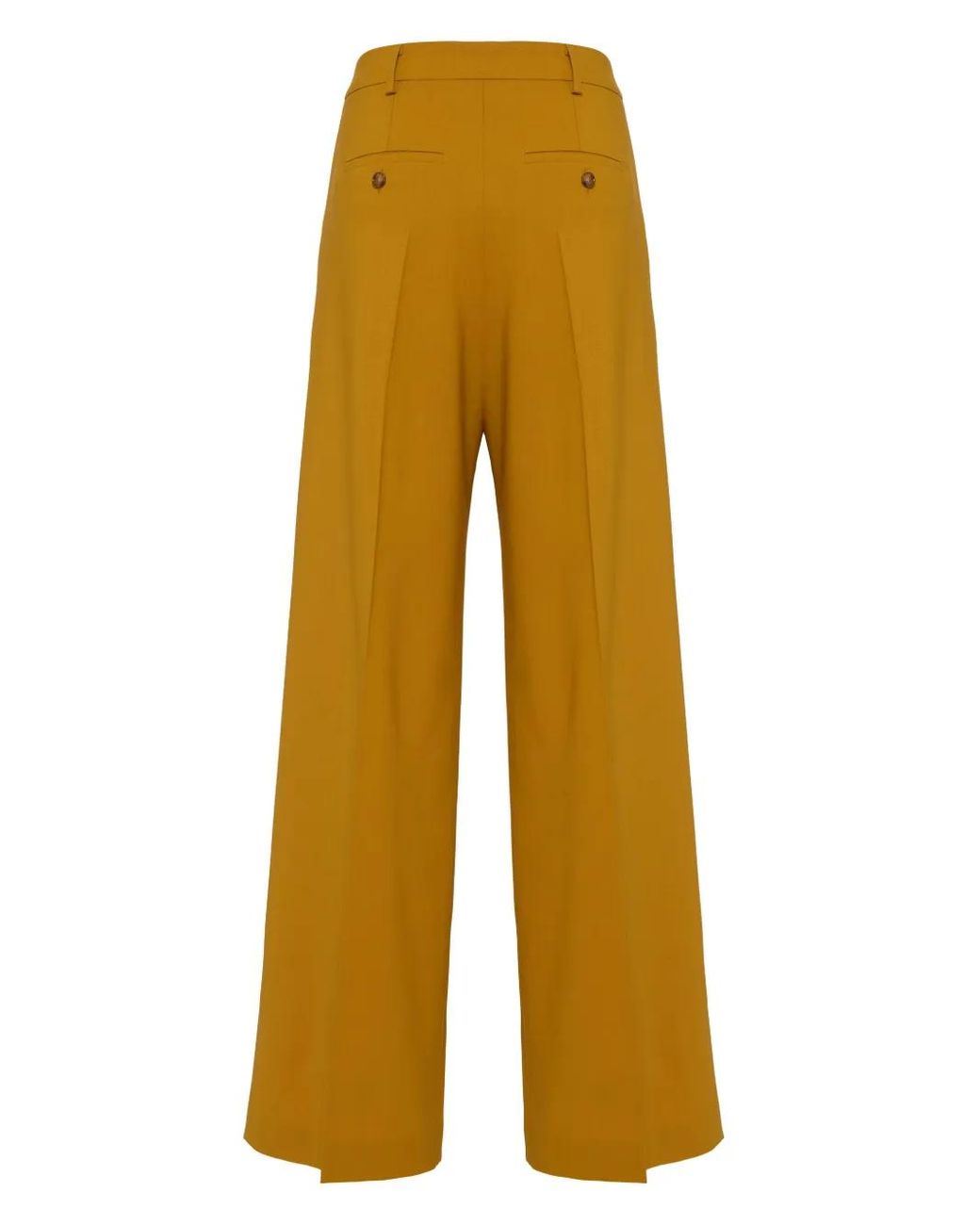 LaDoubleJ Yellow Pressed-Crease Flared Trousers