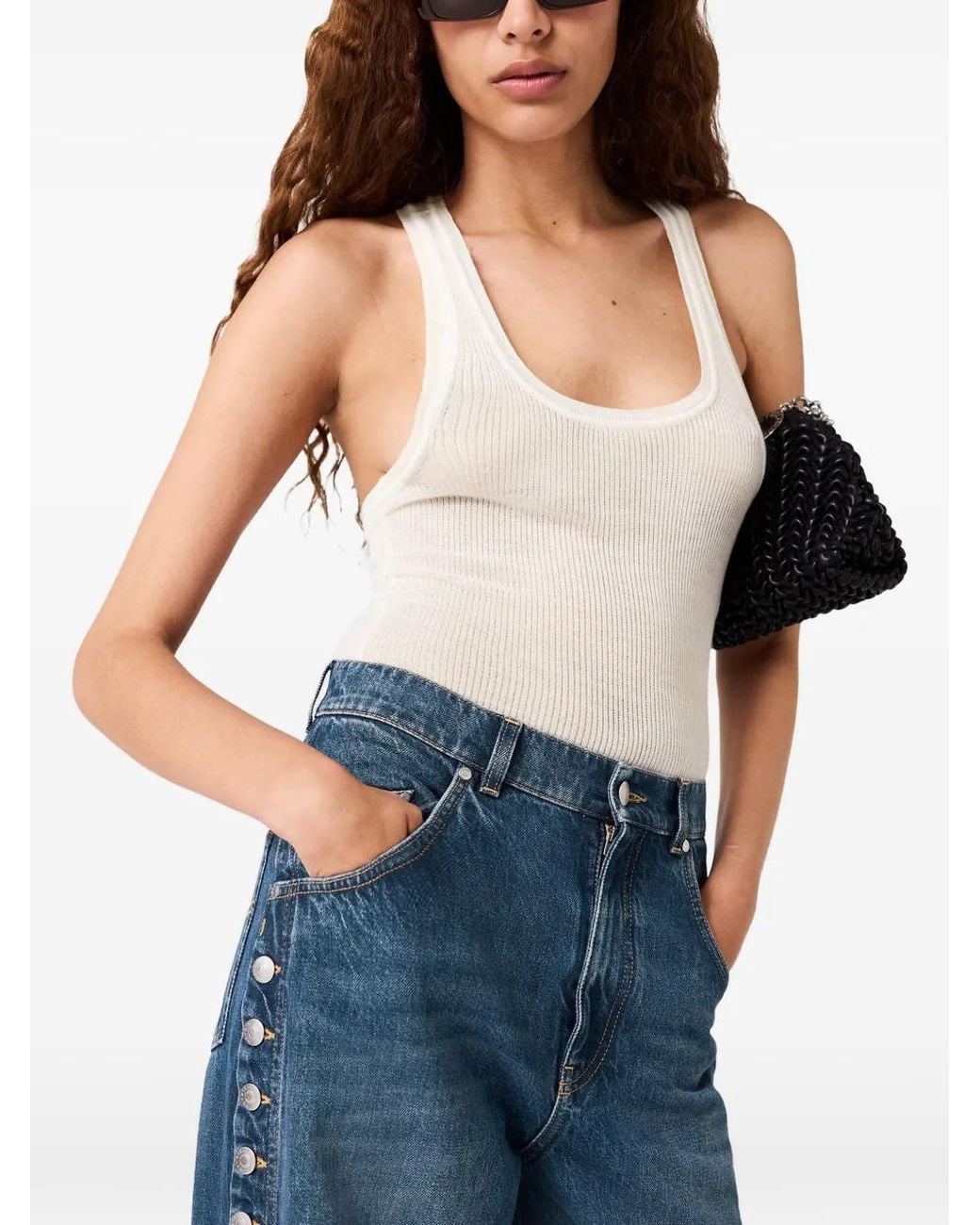 Stella McCartney Blue Wide-Leg Denim Jeans