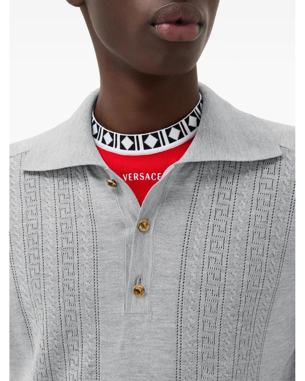 Polo di Versace in Gray da Uomo