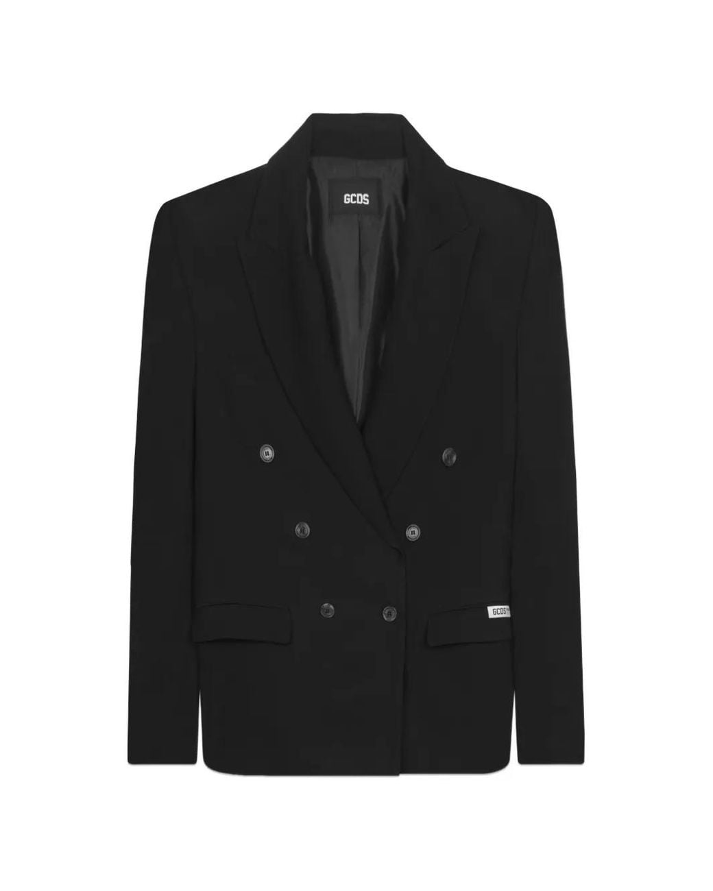 Gcds Black Double-Breasted Blazer