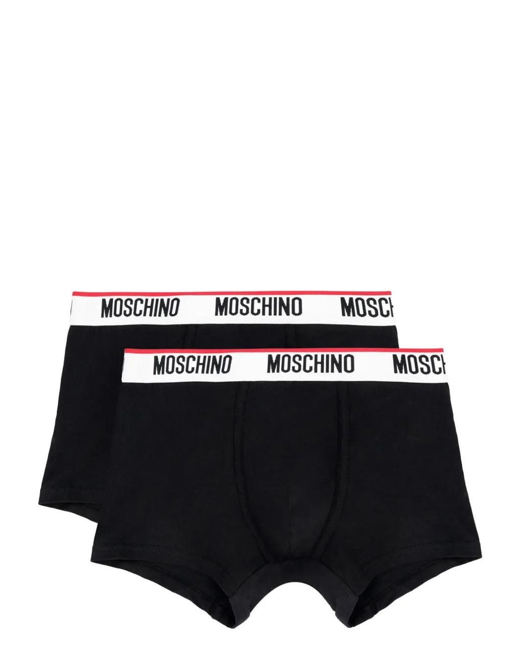 Moschino Black Logo-Waistband Briefs (Set Of Two) for men