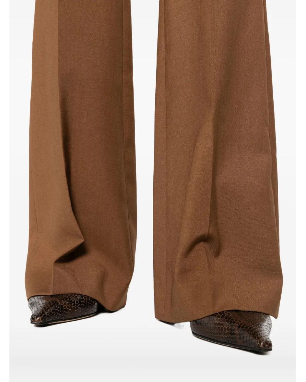 Fendi Brown Flared Trousers
