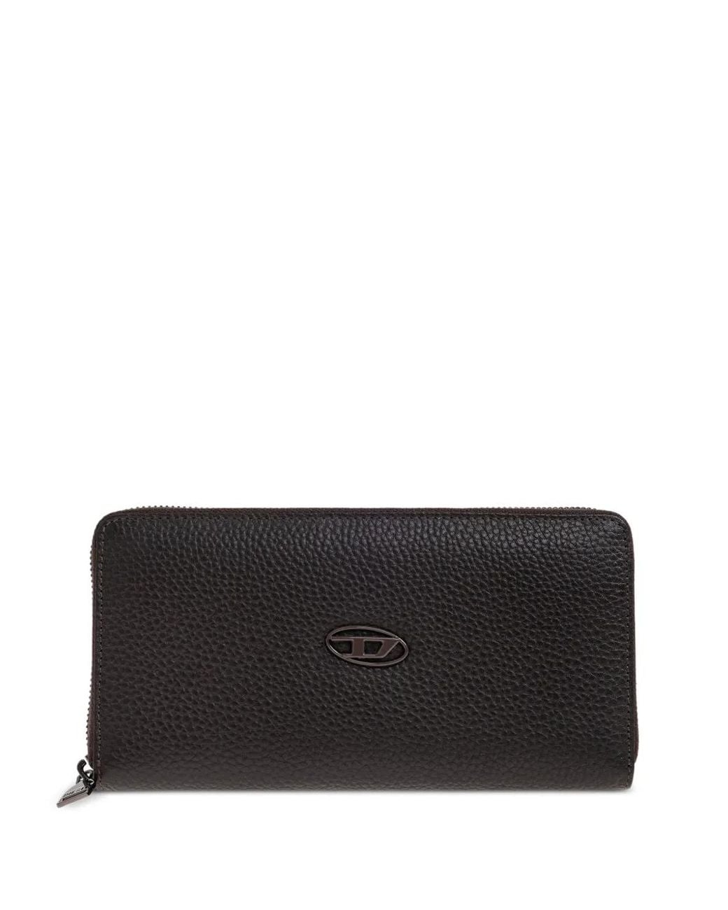 DIESEL Black Logo Zip Wallet for men
