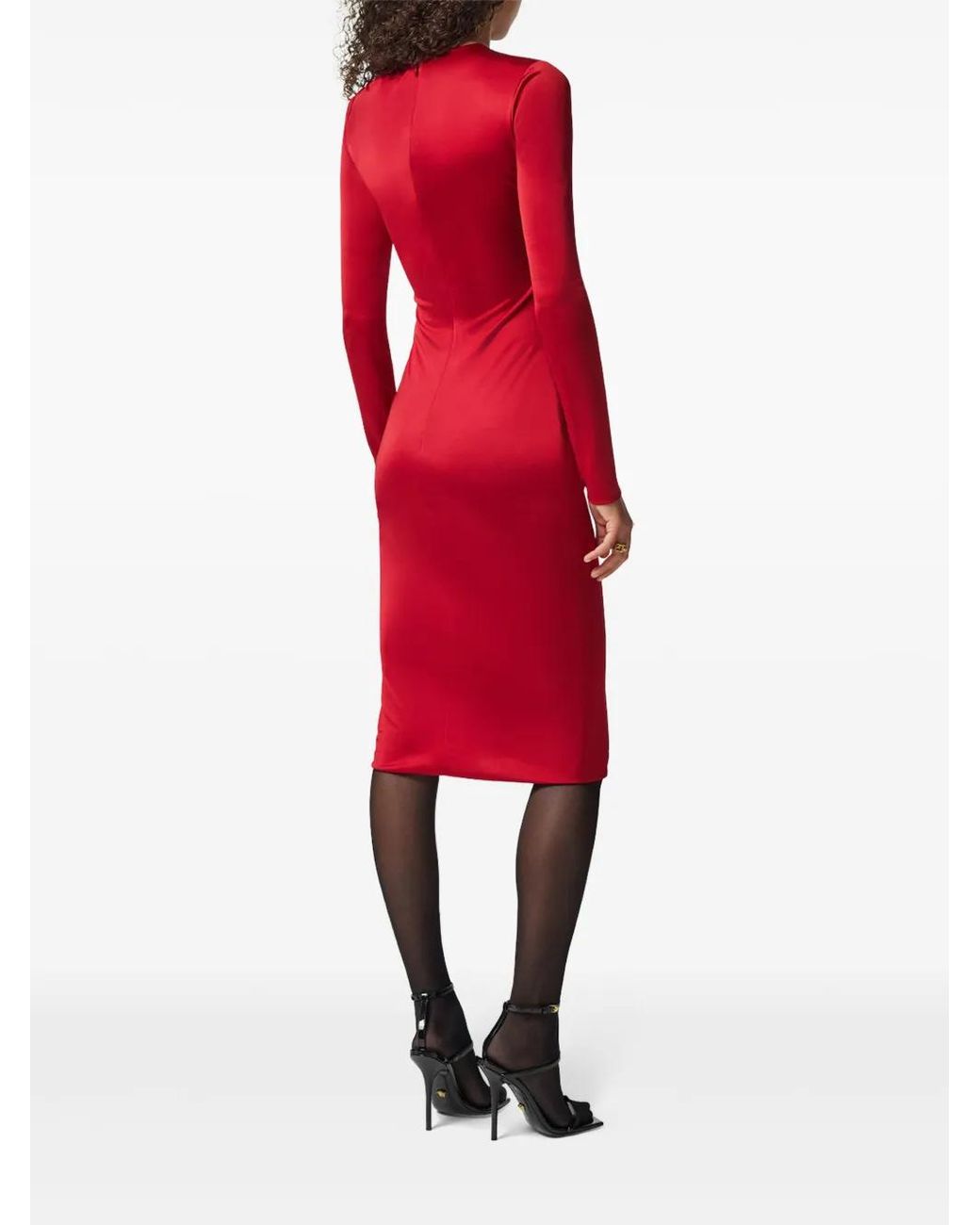 Versace 'veiligheidspen' Jurk in het Red