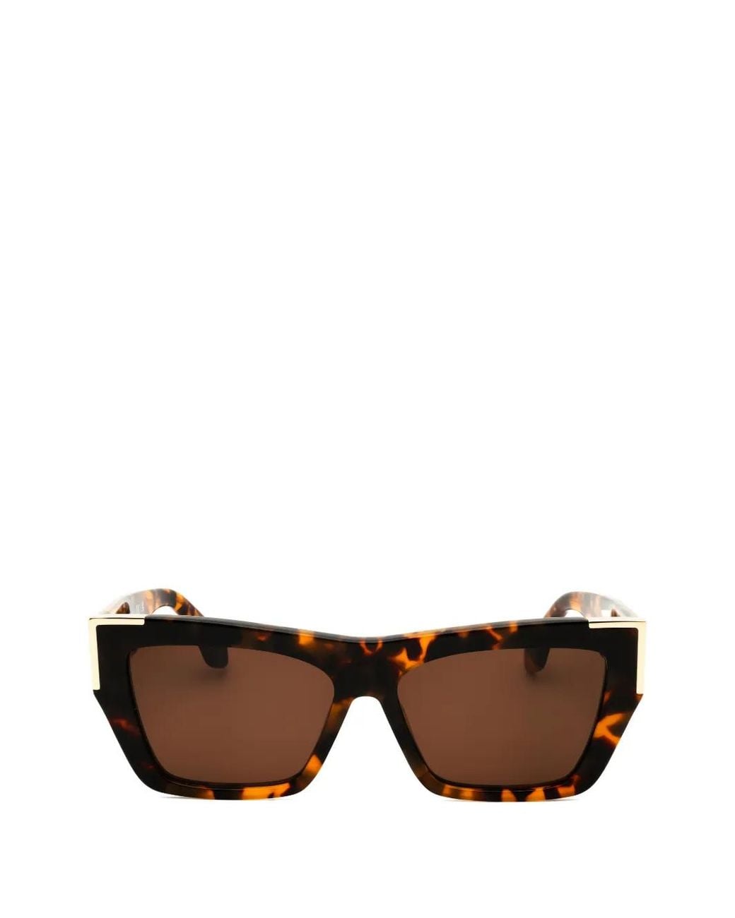 Palm Angels Brown Hollywood Square-Frame Sunglasses