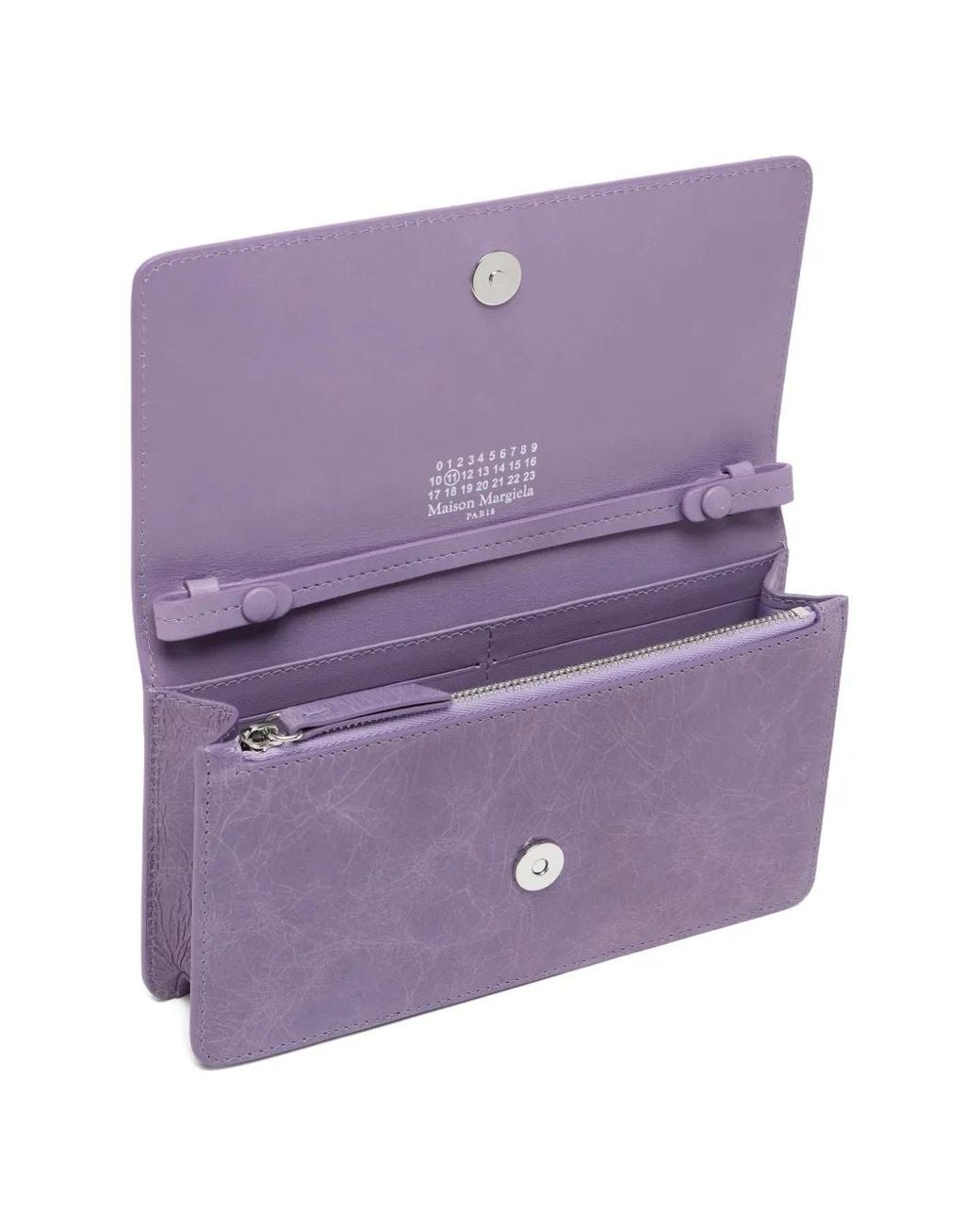 Maison Margiela Purple Medium Wallet On Chain