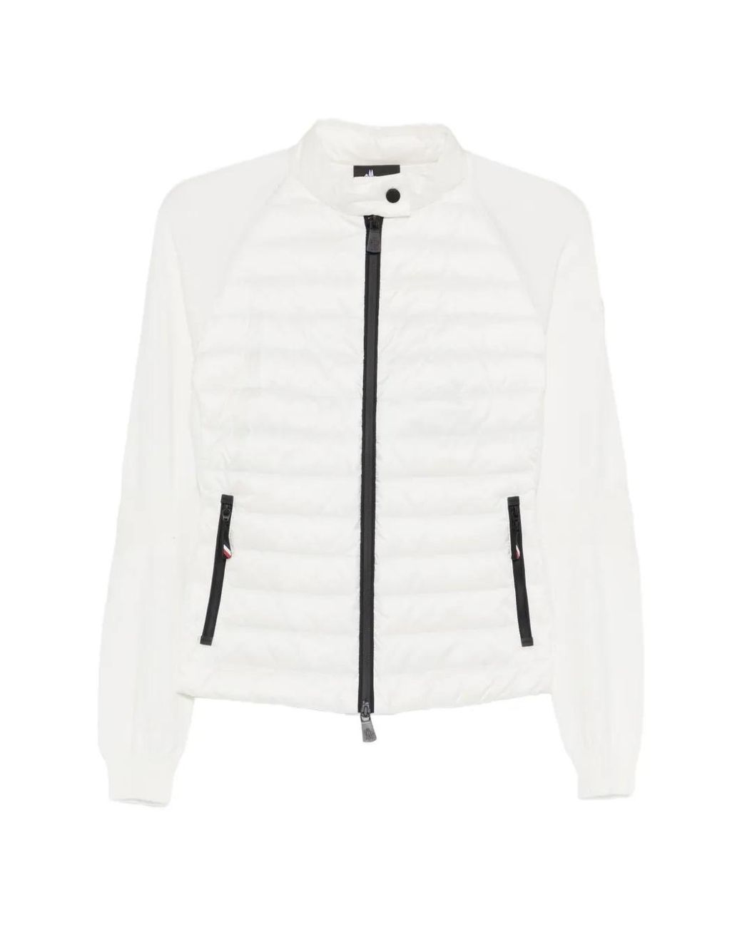 Moncler Vest Met Rits En Gewatteerde Voorkant in het White