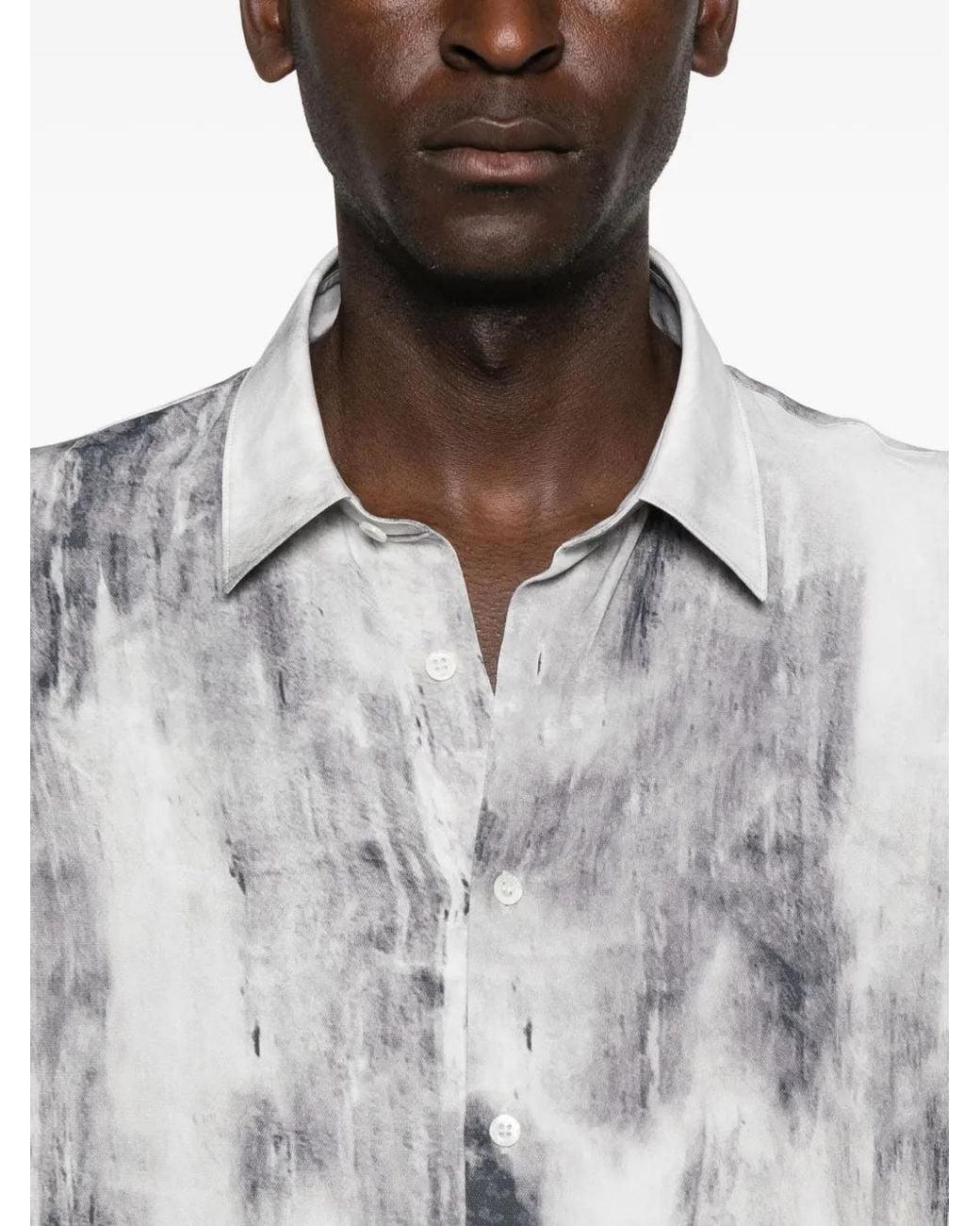 Patrizia Pepe White Tie-Dye Shirt for men
