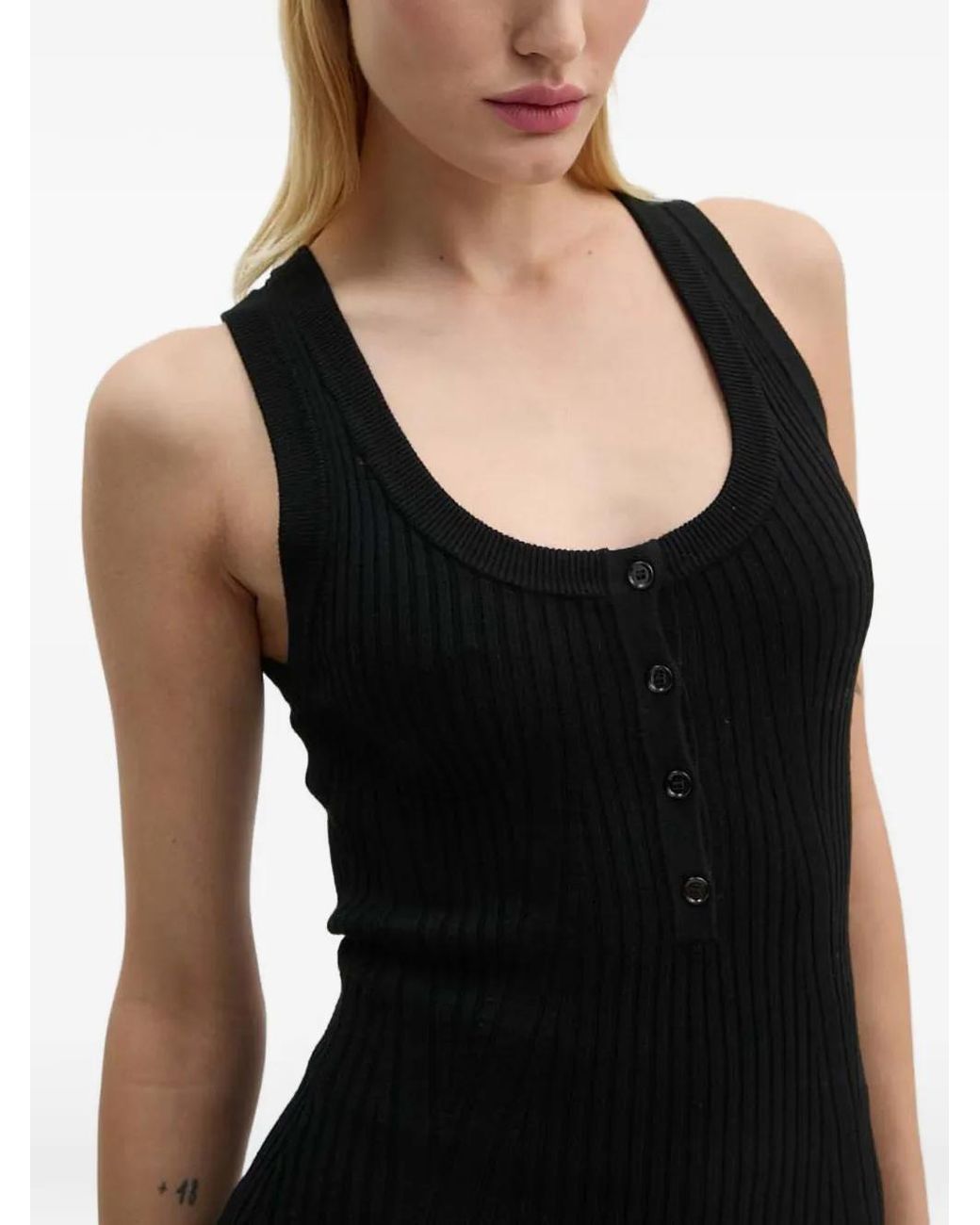 Moschino Black Ribbed Top
