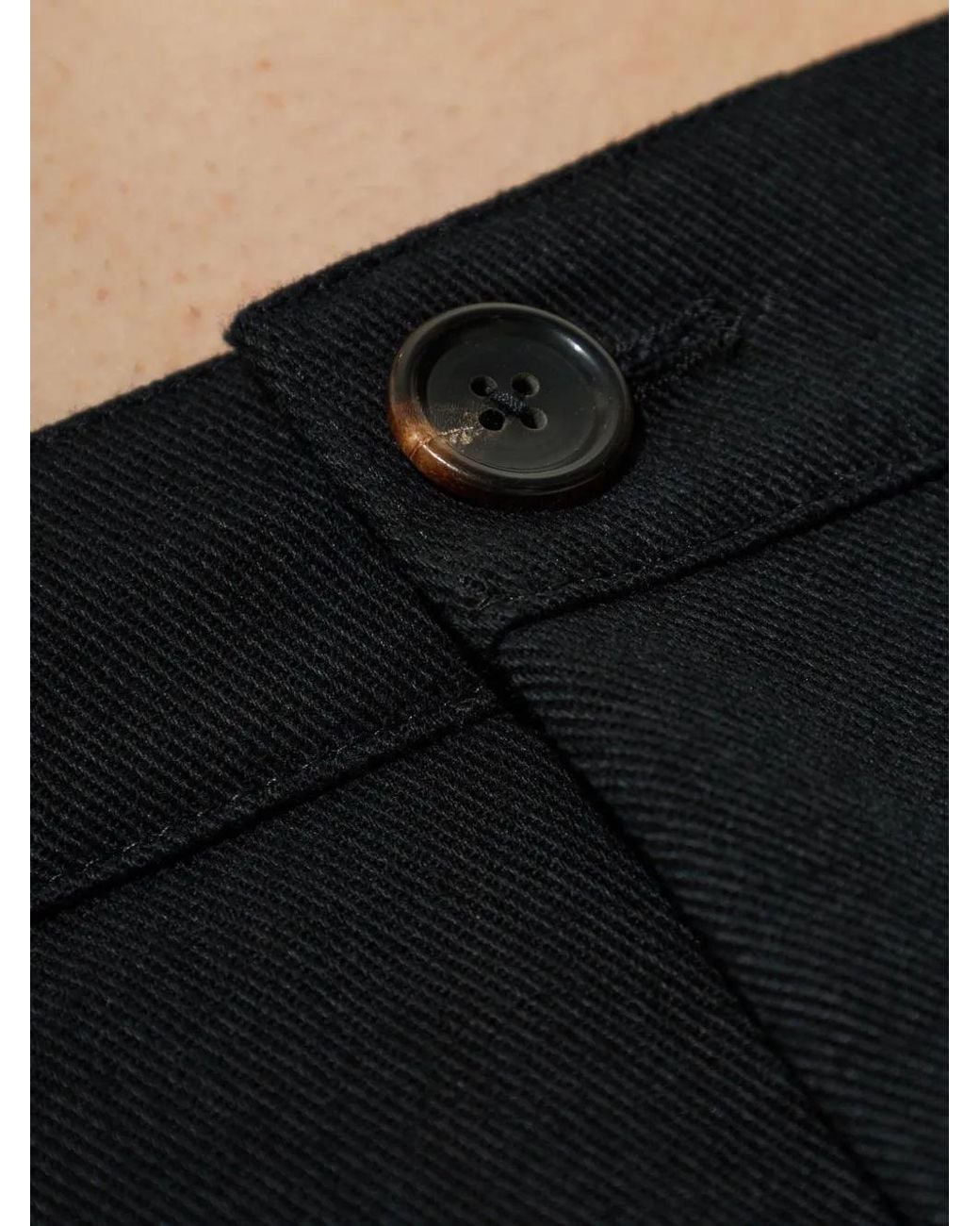 Paul Smith Black Belt-Loop Barrel-Leg Chino Trousers for men