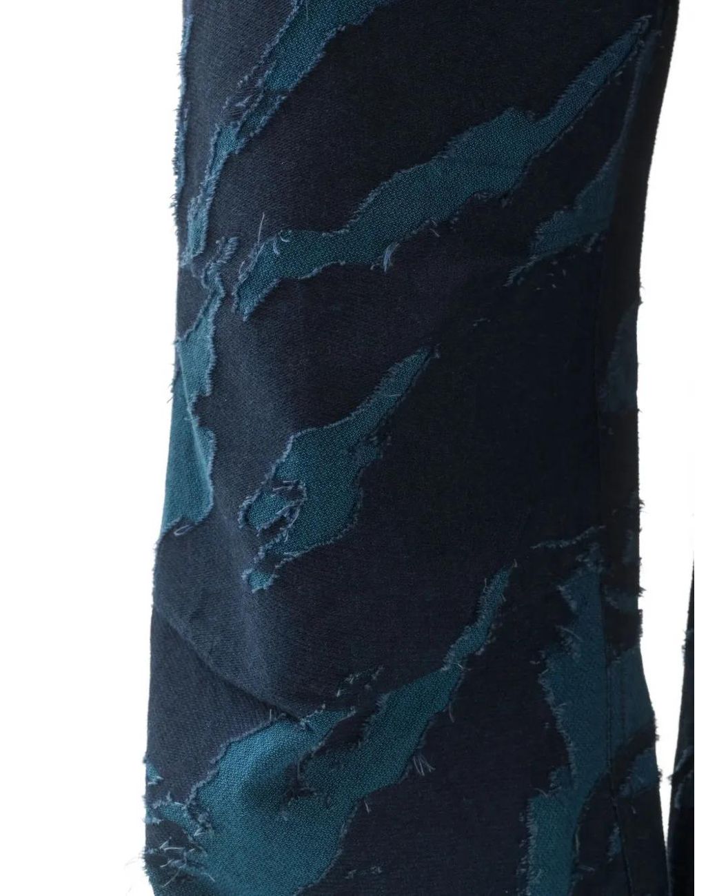 Maharishi Blue Bonsai Camouflage-Print Cargo Trousers for men