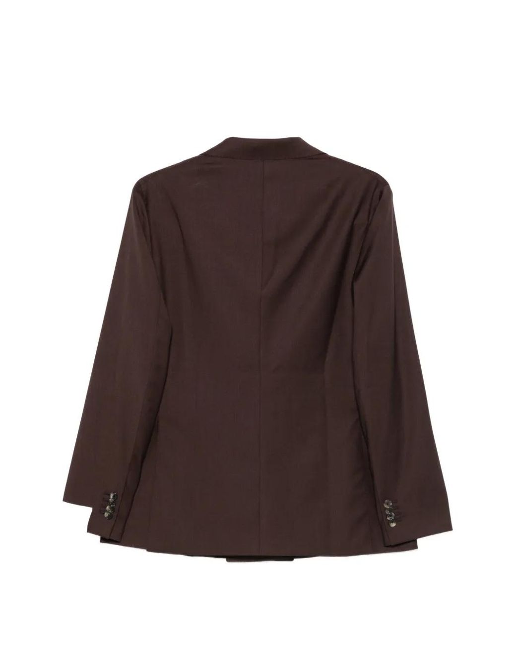 Caruso Brown Double-Breasted Peak-Lapel Jacket for men