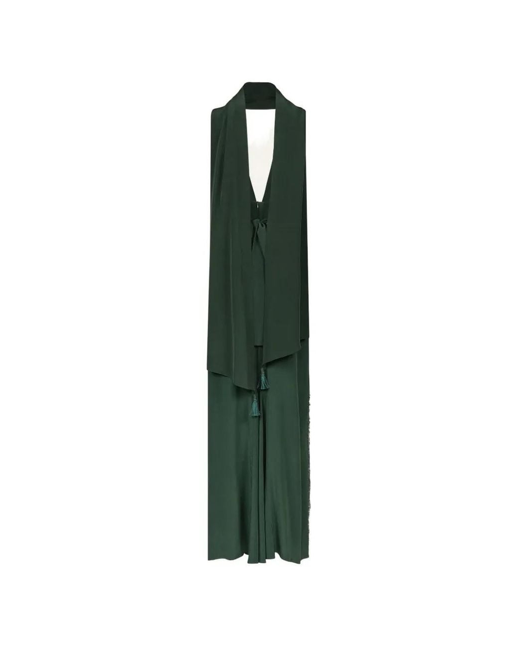 Johanna Ortiz Green Expedición Elegante Sequin-Embellished Silk Maxi Dress