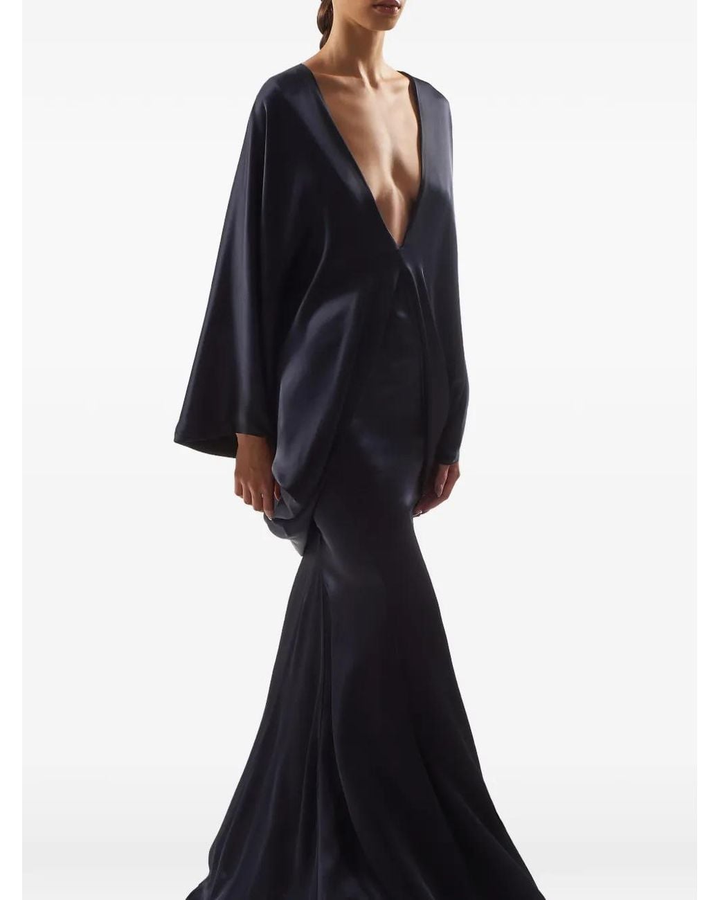 Taller Marmo Blue Butterfly Maxi Gown